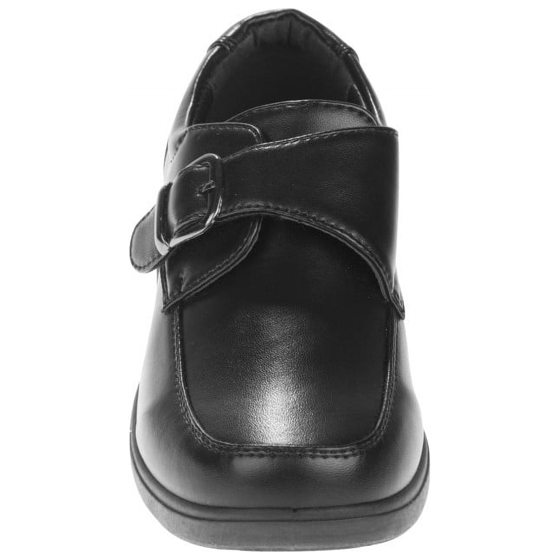 Josmo Toddler Boys’ Slip On Buckle School Dress Shoes, Black 3