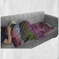 thumbnail image 6 of Nature Soft Flannel Fleece Blanket, Colorful Field of Blossom in the Morning Grand Dramatic Mountains Canyon Art Print, Cozy Plush for Indoor and Outdoor Use, 50" x 70", Pink Green, by Ambesonne, 6 of 6