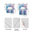 thumbnail image 5 of Blue Purple Pink Floral Marble Swag Curtains for Living Room/Bedroom Windows, Contemporary Abstract Art Kitchen Curtains and Valances Set 36 Inch Length, Light Filtering Swags Valance Curtain Panels, 5 of 5
