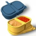 thumbnail image 2 of Portable Silicone Double Compartment Seasoning Box, Sauce Box, Lid, Silicone Snack Box, Household Outdoor Small Tool, 2 of 10