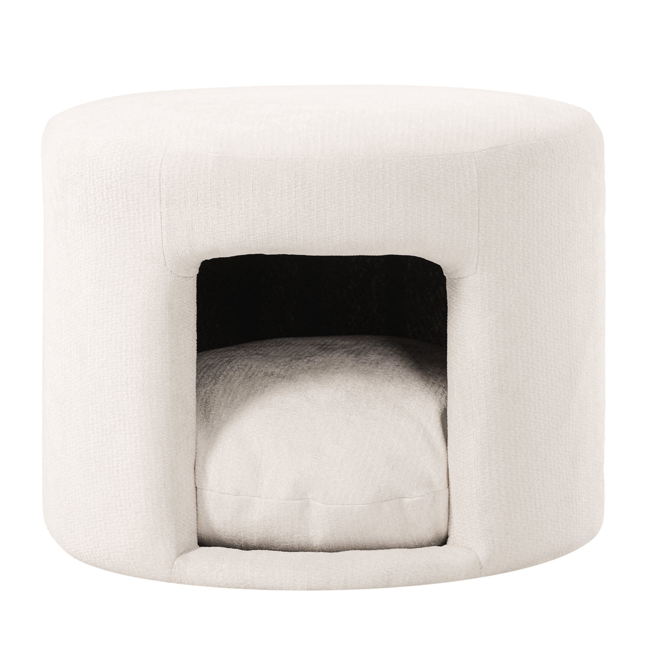 Christopher Knight Home 23.6" Pet Friendly Ottoman with Removable Cushion and Hidden Nook, Beige