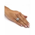 thumbnail image 3 of PalmBeach Jewelry Round Cubic Zirconia Two-Piece Bridal Set 6.09 TCW Gold-Plated or Silvertone, 3 of 5