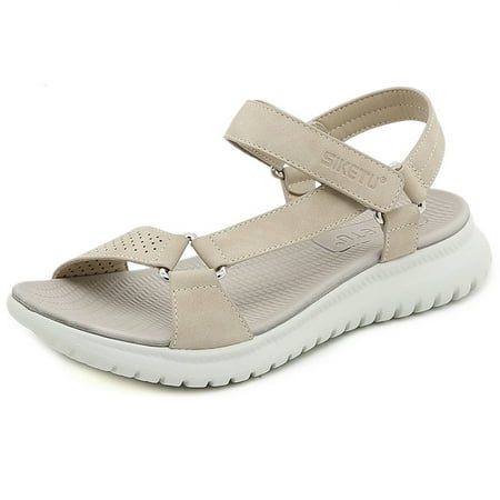 

OMILAIY Women s Outdoor Leisure Sports Beach Sandals Comfy Quick-Dry Sandals Shoes Summer Apricot Size 8.5