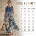 thumbnail image 5 of FOR U DESIGNS Mountain Pine Tree Print Couples Matching Outfits 2026 Linen-Look His and Hers Set Men's Button Down Shirt, Women's Flowy Sleeveless Dress, 5 of 7