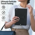 thumbnail image 3 of Allytechgroup Case for iPad Pro 11 2024 with Kickstand, Shock-Absorbent TPU and Hard PC Camera Protection Includes Cleaning Cloth & Stylus Shockproof Protective Back Cover for Women Men, Black, 3 of 7