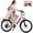 Pink, variant on ESKUTE Electric Bike for Adults – 1300W Peak Motor, 28MPH, 840Wh Removable Battery, Up to 70-Mile Range, 26" Tires, 7-Speed Adjustable Stem, Step-Thru, Blue