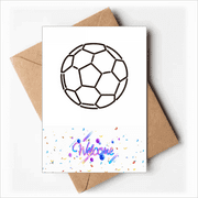 White Black Soccer Football Sports Welcome Back Greeting Cards Envelopes Blank