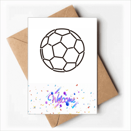 White Black Soccer Football Sports Welcome Back Greeting Cards Envelopes Blank