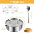 thumbnail image 2 of Dsseng Stainless Steel Flan Mold with Lid and Handle 1.5 Quart Capacity Flan Pan with Steam Rack and Spoon Round Flan Maker Dishwasher Safe Flanera Flan Mold for Baking, 2 of 10