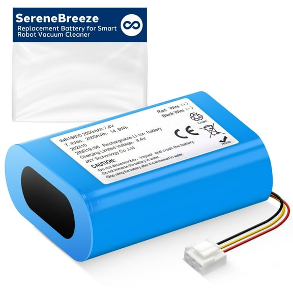 Pure Clean Replacement Battery for Smart Robot Vacuum Cleaner, Works with PUCRCVAC100BK and PUCRCVAC100WT