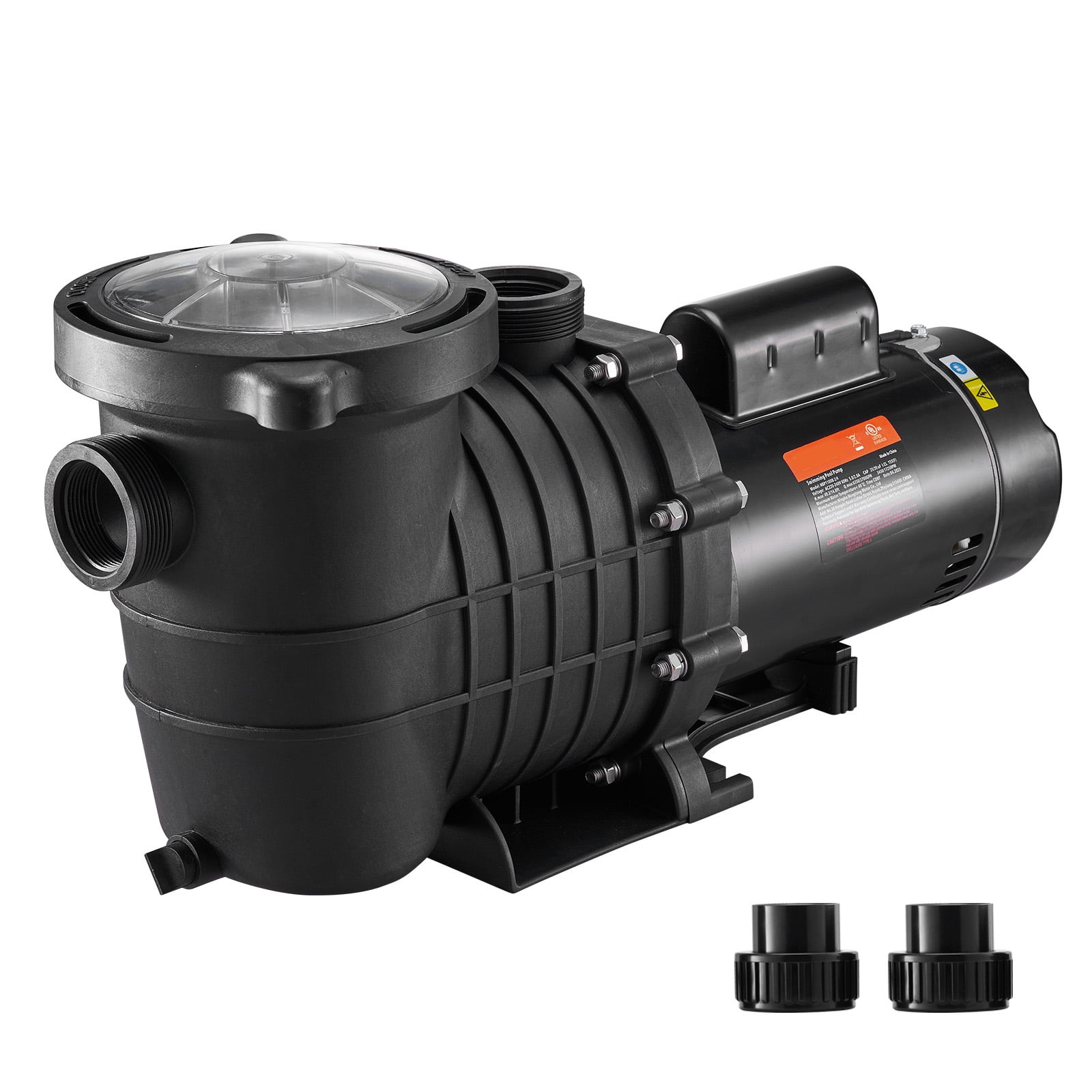VEVOR Swimming Pool Pump, 1.5 HP 230 V, 1100 W Double Speed Pump for in/Above Ground Pool w/ Strainer Basket, 5400 GPH Max. Flow, Certification of ETL