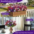thumbnail image 4 of 19 Inch Artificial Fake Flowers for Outdoor,4 Pcs Faux Silk Petunias Spring Flowers for Outside for Indoor Porch Planter Front Door Garden Patio Window Box Home Decor(Multiple Color), 4 of 10