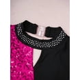thumbnail image 6 of YEAHDOR Kid Girls Gymnastic Leotard Long Sleeve Sparkly Sequins Ballet Dance One Piece Outfit, 6 of 7