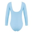 thumbnail image 2 of ZDHoor Girls Long Sleeve Leotard Kids Bodysuit for Dance Gymnastics Costume 3-14 Years Blue 13-14, 2 of 7