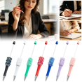 thumbnail image 2 of Clearance Sale! 1PC Decorative Rose Pen, Handmade Pearl Bead Ballpoint Retractable Pen, Plastic, for Office & Home, (14.5cm, Multi-Color), 2 of 4