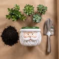 thumbnail image 4 of 2026 Christmas Indoor Home Decor Snowman And Santa Claus Themed Resin Planter Ornament, 4 of 6