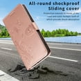 thumbnail image 7 of Dteck for Samsung Galaxy A52 Wallet Case,Women Flio Folio Cover with Butterfly Embossed PU Leather Kickstand Credit Card Holder Case with Wrist Strap for Samsung Galaxy A52,Rosegold, 7 of 7