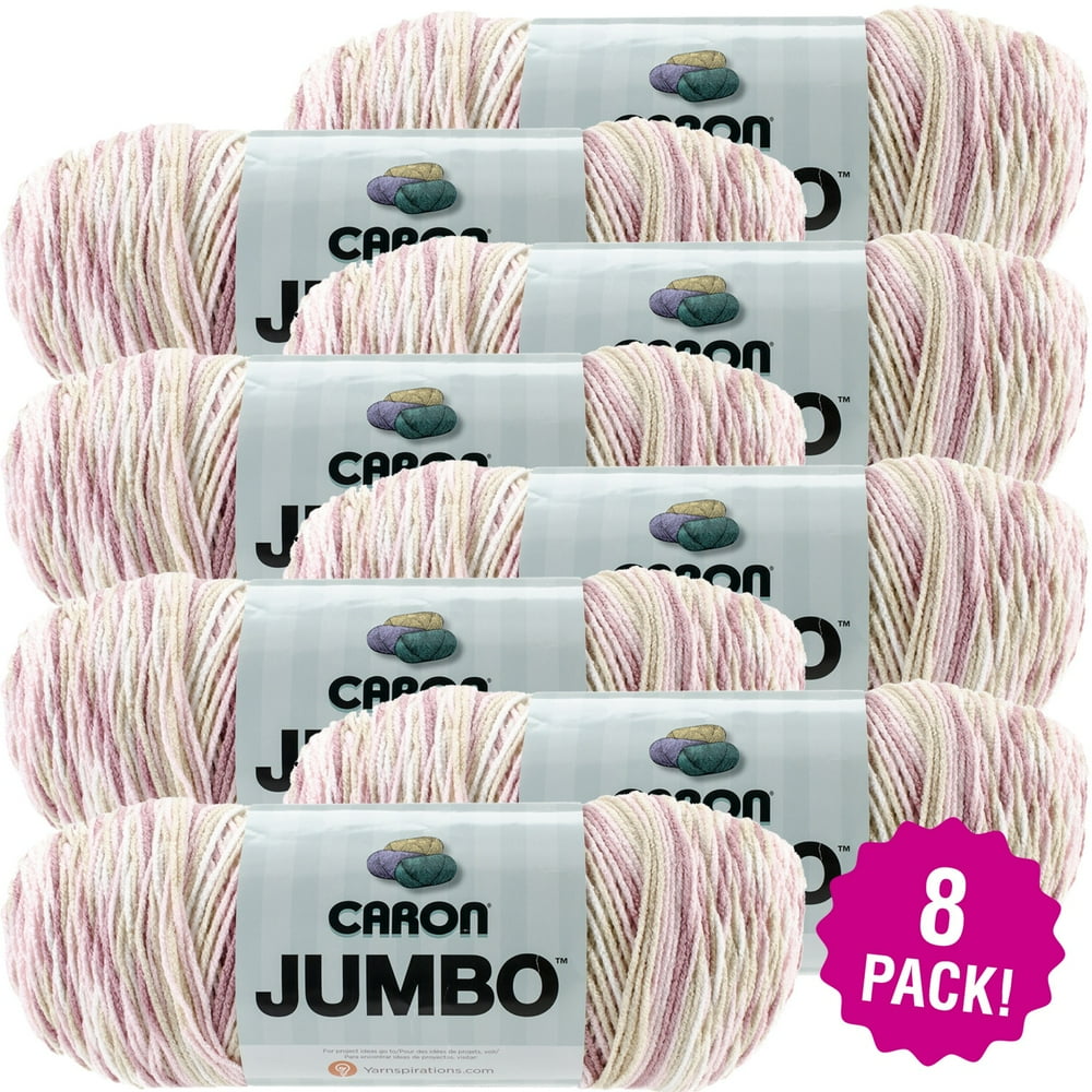 Caron Jumbo Print Yarn Rosewood, Multipack of 8
