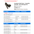 thumbnail image 2 of Accelerator Pedal Sensor - Compatible with 2008 - 2016 Volkswagen Eos 2009 2010 2011 2012 2013 2014 2015, 2 of 2