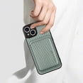 thumbnail image 5 of Mantto Detachable Card Pocket Wallet Case for iPhone 15,Compatible with MagSafe Charging,Premium Fibrous Texture PU Leather Shockproof Anti-Scratch Slim Phone Case,Green, 5 of 11