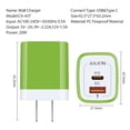 thumbnail image 4 of AILKIN Compatible with iPhone Charger Fast Charging with Usb C to Light-ning Cable 10ft Cords,PD 20W QC3.0 Dual Port USB C Charger Adaper Charger Blocks Compatible with iPhone 14/13/12/11,Green, 4 of 5