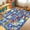 Blue lane, variant on ORGOWEL Kid Rug Carpet City Map Traffic Road Playmat Non Slip Washable Track Area Rug for Children's Room Bedroom Classroom Playroom,Green,2'7" x 5'