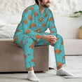 thumbnail image 7 of Hirioo Funny Chicken for Men's Pajama Sets 2 Piece Pjs Men's Long-Sleeved Pajama Set Button Down Sleepwear,S-XXL-Large, 7 of 7