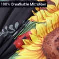 thumbnail image 2 of RYNGHIPY Black Floral Comforter Set Full Size Retro Yellow Sunflower Butterflies Leaves Bedding Set for Home Decor 100% Lightweight Breathable Microfiber Quilt Set (Black, Full), 2 of 7