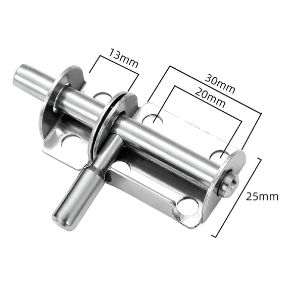 TALENO 1Pc Stainless Steel Door Bolts Sliding Locks Bolt Latch Safety Lock Wooden Door Latches Gate Safety Bedroom Lock Hardware,Silver A