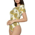 thumbnail image 2 of Balery Cartoon Honey Pot Bee Sunflower Women's Short Sleevee Crew Neck Bodysuit Tops Short Sleeve Tops Basic-XX-Large, 2 of 9