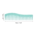 thumbnail image 2 of Unique Bargains 1 Pc Durable S-Shaped Wide-Tooth Straightening Comb Green ABS, 2 of 6
