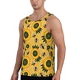 thumbnail image 2 of Haiem Bees and Sunflowers Men Workout Tank Top Gym Bodybuilding Sleeveless Muscle T Shirts Athletic Tank Breathable Workout Shirt-Large, 2 of 9