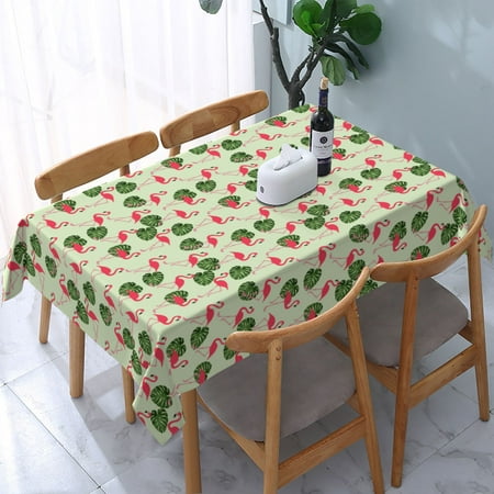 

Tablecloth Flamingo Wallpaper Table Cloth For Rectangle Tables Waterproof Resistant Picnic Table Covers For Kitchen Dining/Party(54x72in)