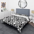 thumbnail image 3 of Designart 'Monochrome Geometric Pattern VIII' Mid-Century Modern Duvet Cover Set, 3 of 4