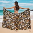 thumbnail image 4 of Yuyamidu Skull Floral Sarong Wraps Swimsuit Coverup for Women Semi-Sheer Womens Beach Cover Up Chiffon Bikini Cover Up Sun Protection Swimwear Bikini Wrap, 4 of 7