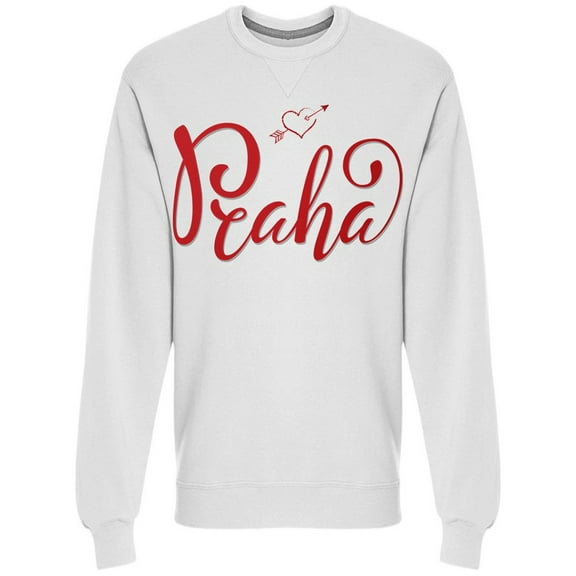 Praha Heart Love Sweatshirt Men -Image by Shutterstock, Male Medium