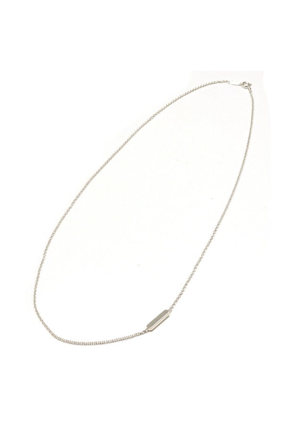 Pre-Owned Tiffany & Co. Mini Tag Chain Necklace, Ag925 Sterling Silver, 46cm