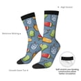 thumbnail image 4 of Cauagu Fruit Ice Cream Print Crew Socks for Women and Men,Adult Athletic Running Socks 1-Pair Sports Socks Work Gear Socks with Moisture Wicking, 4 of 6
