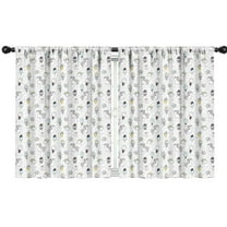 Blackout Kids Curtains,White Cartoon Unicorn Ice Cream Pattern Childrens Insulated Curtains Set Of 2,Bedroom Essentials,Toddler Room Decor 42"x54"