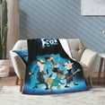 thumbnail image 6 of Phineas And Ferb Blanket Soft Cozy Flannel Warm Throw Blanket Unique Gifts Room Decor Blanket 40"x30", 6 of 9