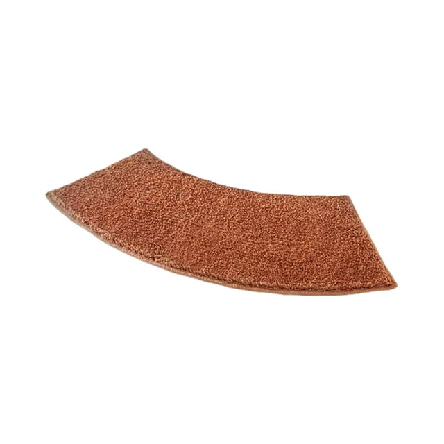 ZheElen AcrylicFibers Sector Shape Bath Rug With Prompt And Strong Absorption Bathroom Shower Mat Floor Mat Brown