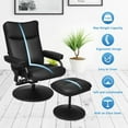 thumbnail image 4 of Costway Massage Recliner Couch Chair Lounge Swivel w/Ottoman Side Pocket Remote Control, 4 of 10