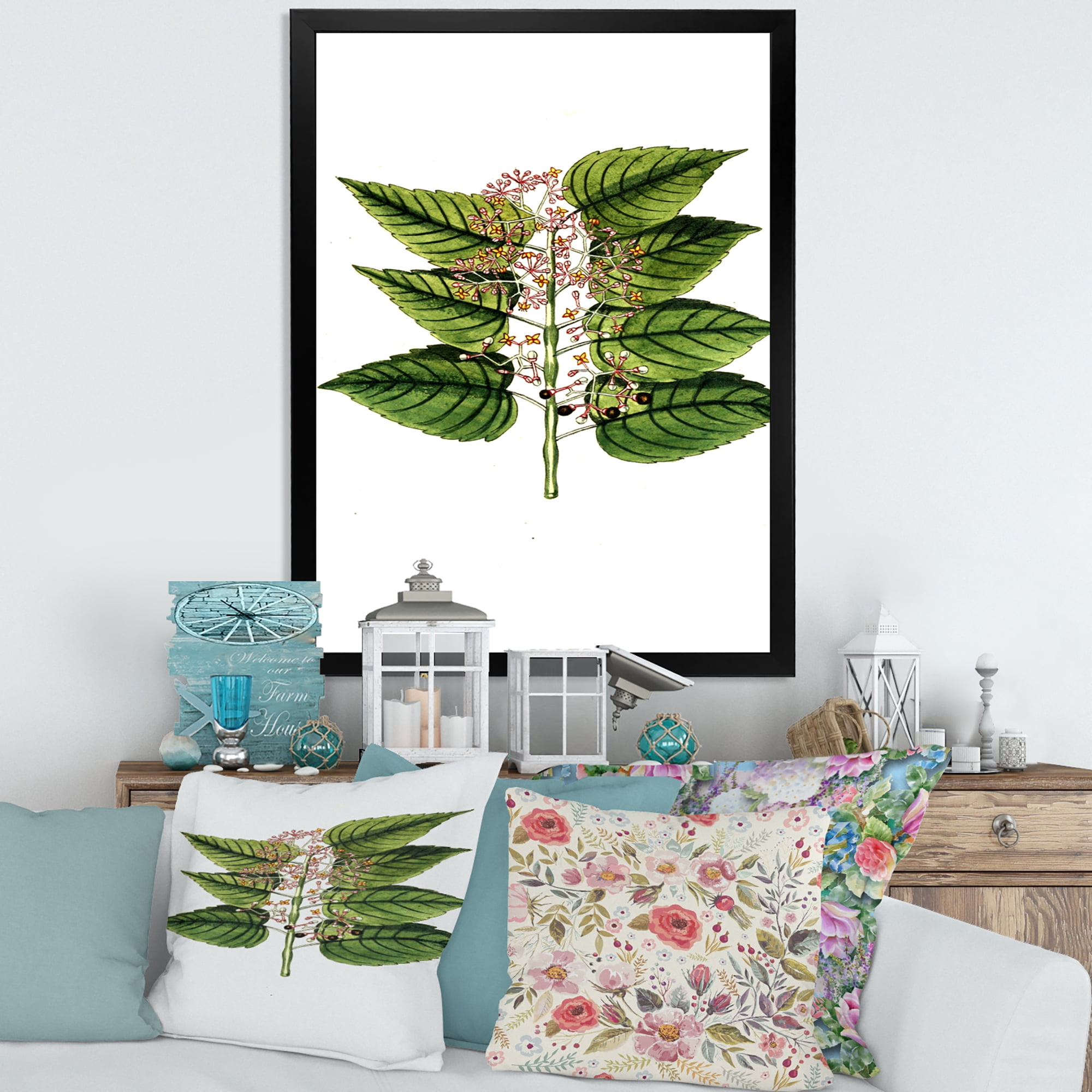 Designart 'Ancient Plant Life XXVI' Traditional Framed Art Print