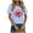 Light Blue, variant on Levmjia Women's Butterfly & Flower Print T-Shirt, Slim Fit Summer Crewneck Tee, Casual Stretchy Poly Spandex Top,