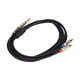 thumbnail image 4 of Cable TRS A RCA Doble De 1/4 Pulg., Conector Chapado En Oro Compacto Divisor De Micrófono De Doble Capa De 3 M / 9.8 Pies Para Equipos De Grabación Para Sistema Estéreo HiFi, 4 of 8