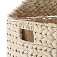 thumbnail image 6 of Casafield Laundry Hamper with Lid and Removable Liner Bag - Whitewash White, Woven Water Hyacinth Square Laundry Basket for Clothes, 6 of 7