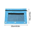 thumbnail image 2 of under 20 Pencil Pouch for 3 Ring Binder, Large Capacity Pencil Pouches with Zipper, Soft Fabric Pencil Bag, Clear Pencil Case with 3 Hole, Portable Office Supplies, Sky Blue, 2 of 5