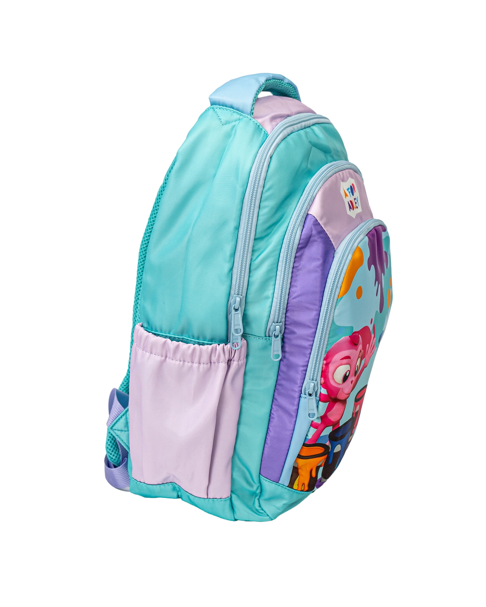A FOR ADLEY Backpacks Featuring Adley Logos Great Backpack For School or Just Carrying Around Your Important Kid Things (Monkey Buddies Color Pop)
