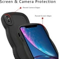 thumbnail image 4 of for iPhone XR Case 6.1 Inch Curly Wave Frame Phone Case Cute Design Color Aesthetic Phone Case Soft TPU Shockproof Protective Bumper Case Cover for Girls, Black, 4 of 6