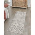 thumbnail image 3 of Unique Loom Eco Trellis Collection Area Rug - Native (2' 7" x 12' Runner Ivory/Gray), 3 of 12